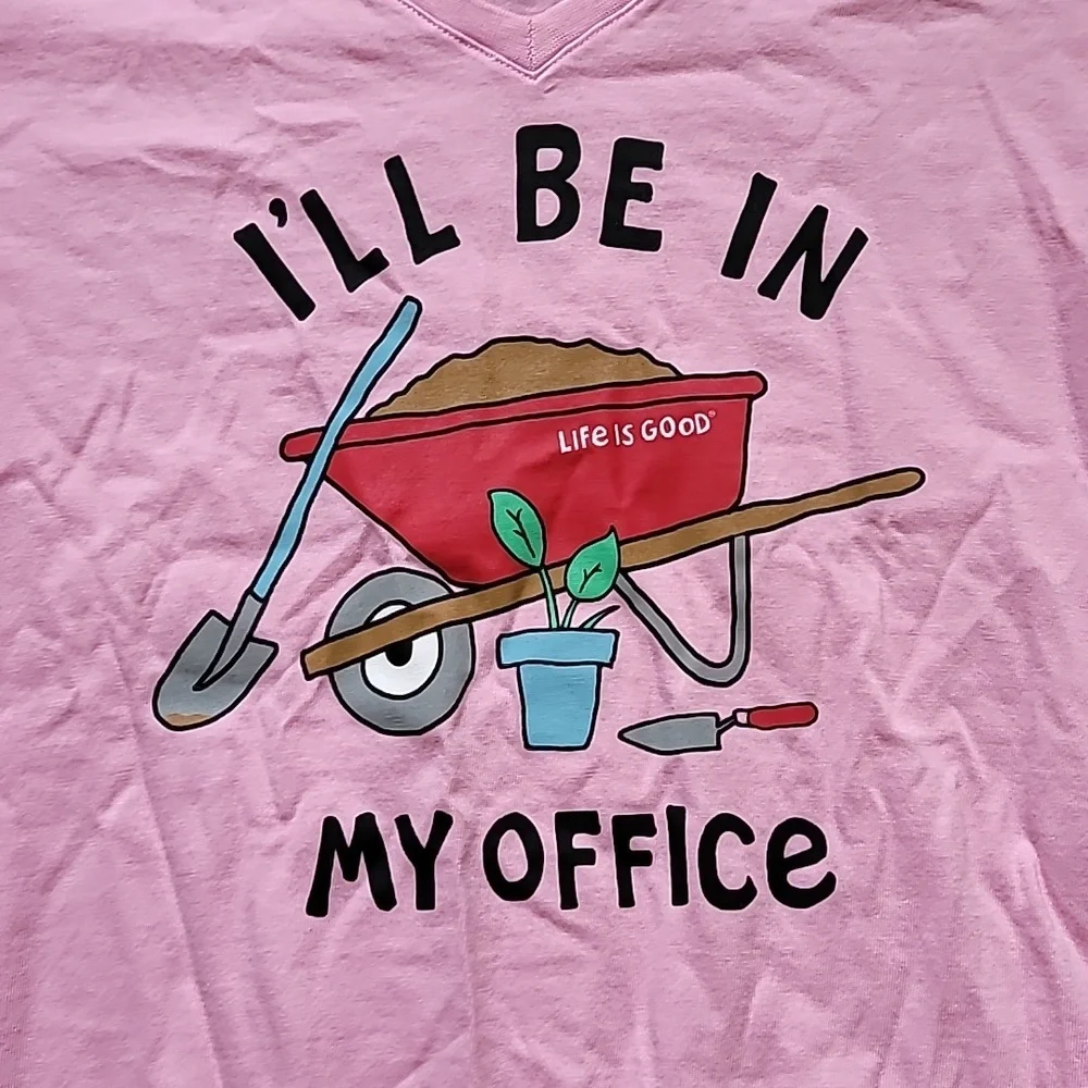 Life is Good Pink T-Shirt - Home Office Theme - Picture 2 of 5